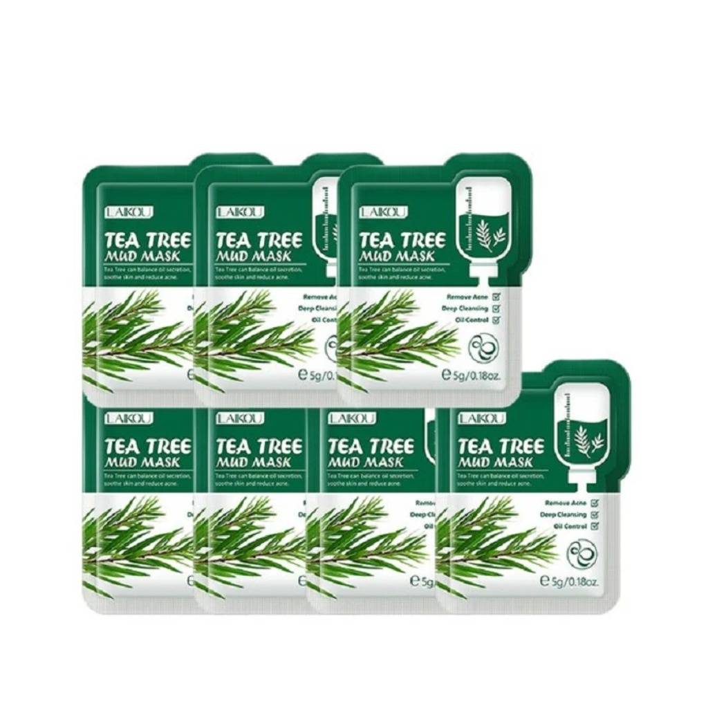 LAIKOU-Tea-Tree-Mud-Mask-5gm-–-7pcs.webp LAIKOU Tea Tree Mud Mask 5gm – 7pcs - Image 1